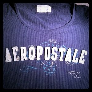 Aeropostale blue thermal ribbed top